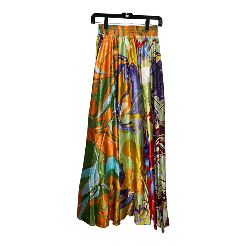 COMMENSE Satin Print Drawstring Skirt Set
Maxi- Multicolor, Size Small NWT - Picture 6 of 13